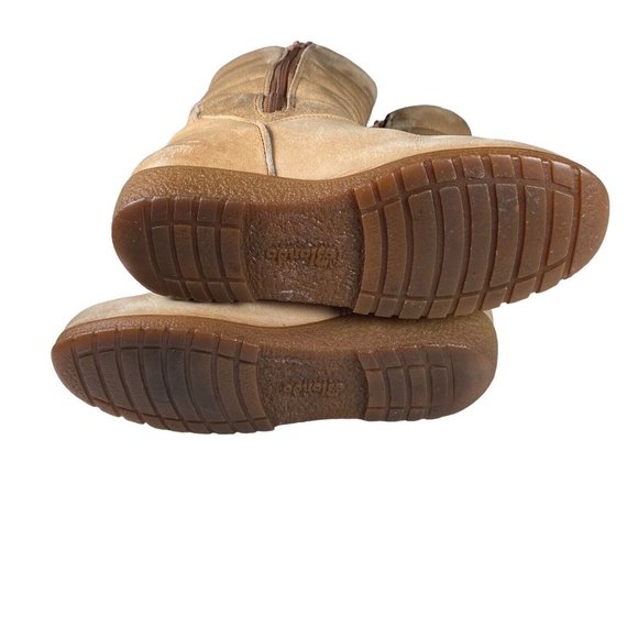 Vntg Blondo Canada Shearling‎ Lined Beige Leather / Suede Women's Sz US 6 Boots - Picture 14 of 16